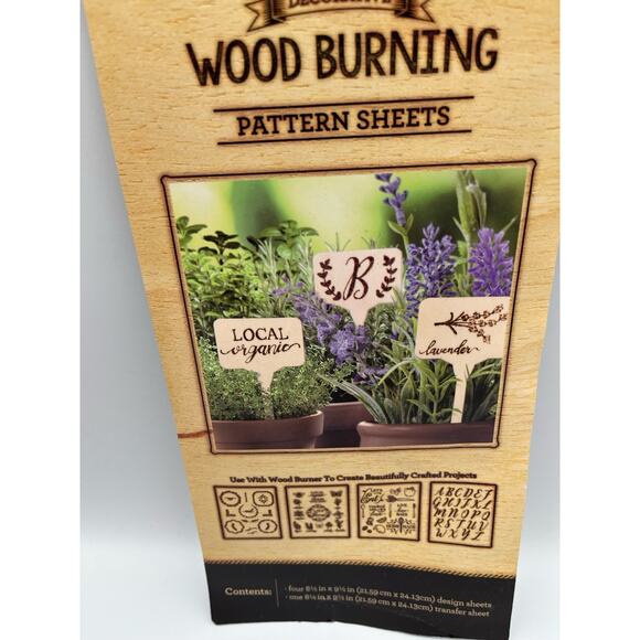 Plaid Wood Burning Tool Pattern Design Sheets (Outdoor) 5-Piece Set [G3F1] - Picture 1 of 7